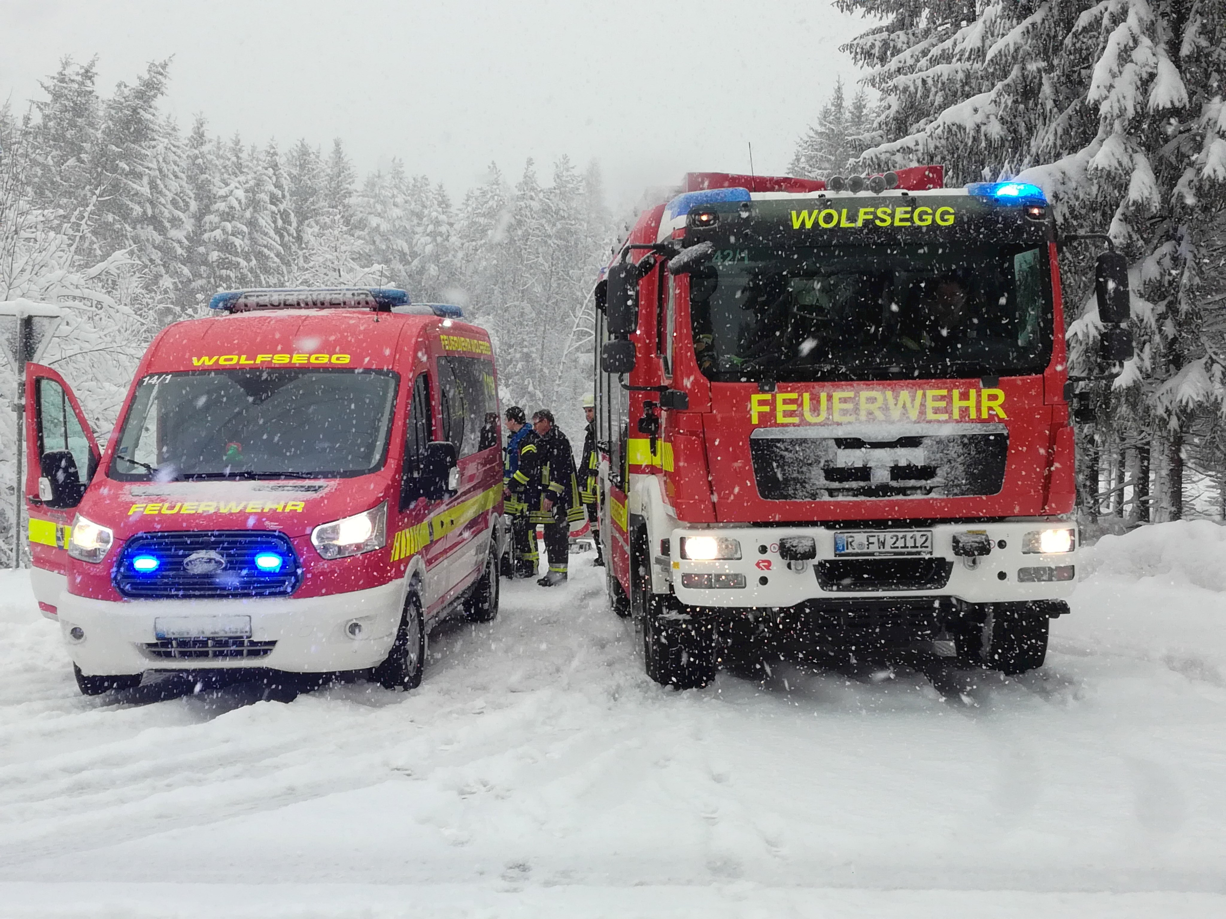 FFW Wolfsegg: Einsatz bei Schneebruch. (Foto: Roland Frank)