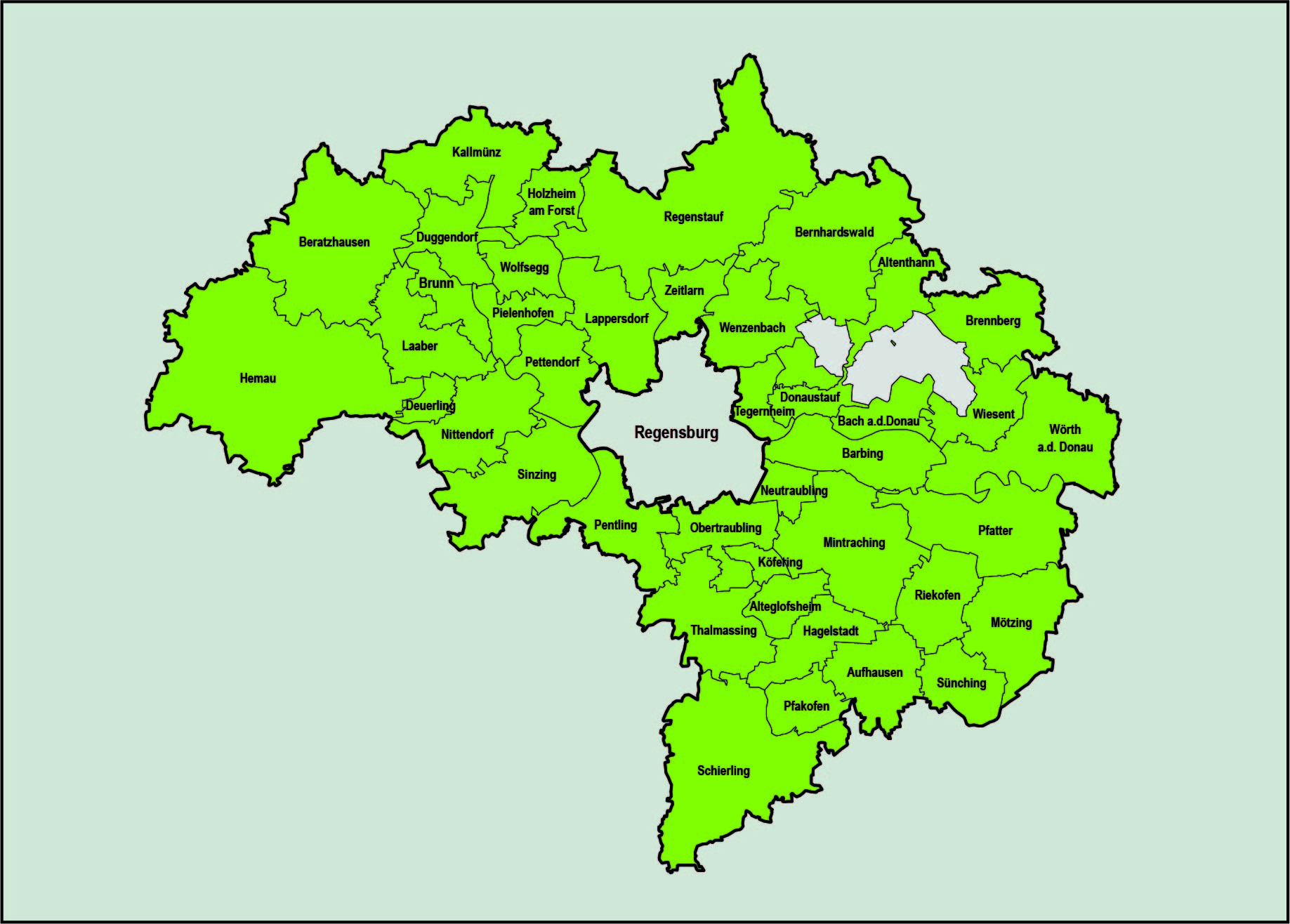 Vereine im Landkreis - Landkarte