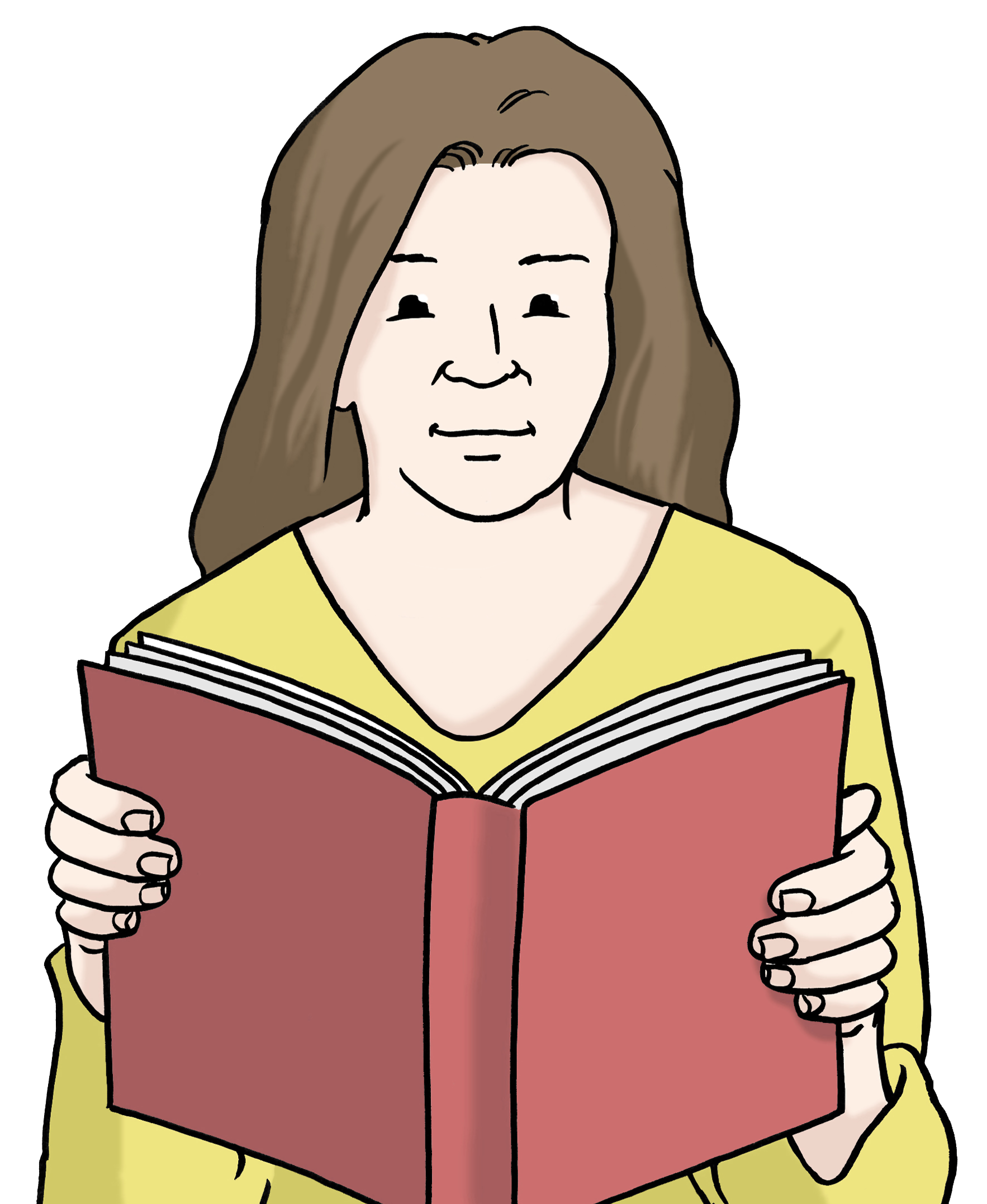 Lesen Frau - Leichte Sprache eine Frau liest