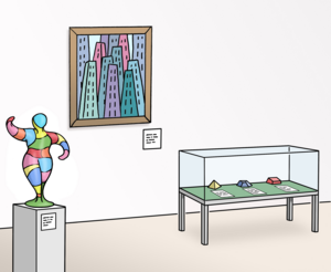 Museum mit Ausstellungsstücken